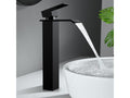 Noir Robinet Salle de Bain Homelumiere Grand Mitigeur Lavabo en Laiton Robinetterie Lave-mains pour Vaque Salle de Bain Design Moderne