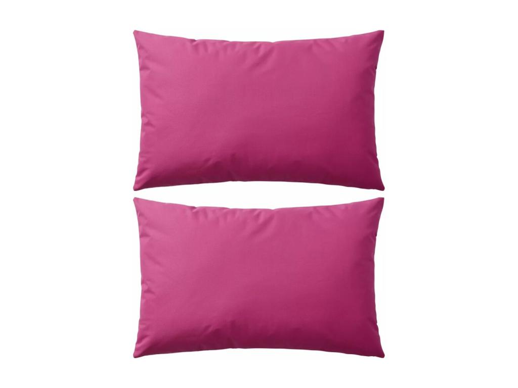 Oreiller d'extérieur 2 pcs 60x40 Rose