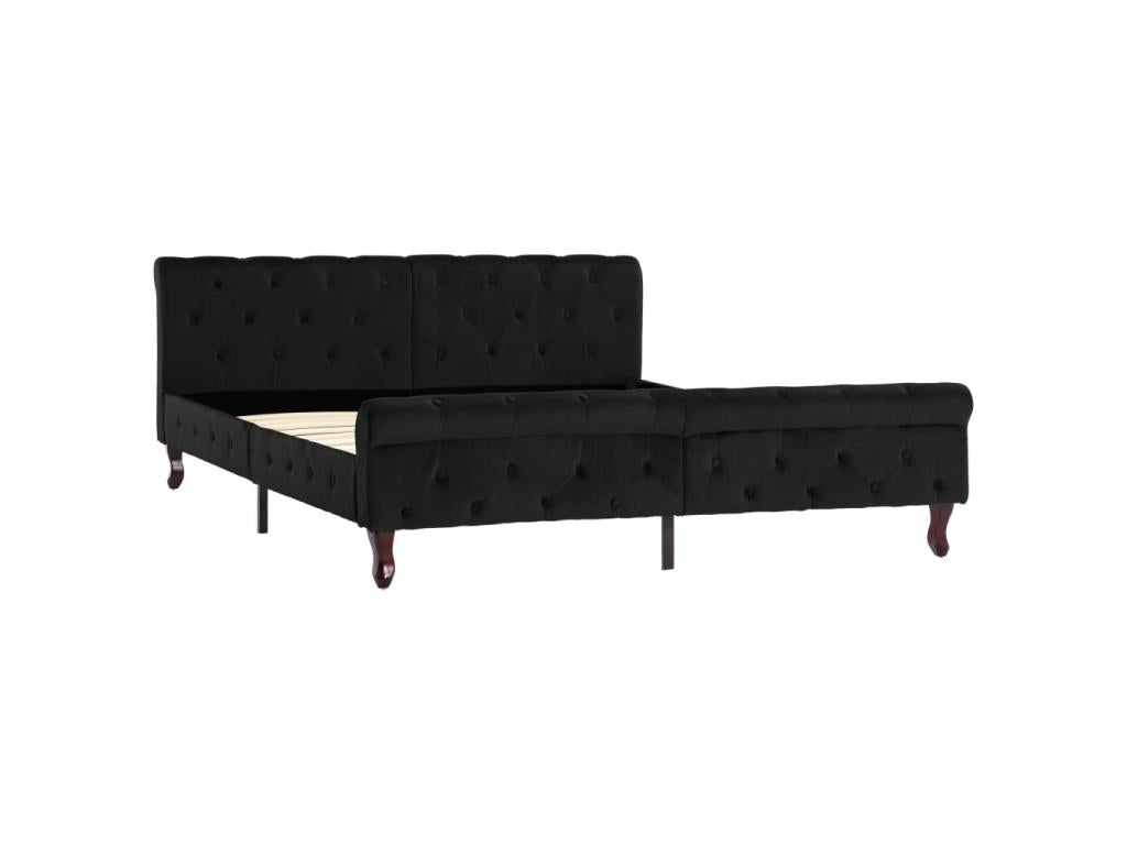 Lit Noir Velours 160x200