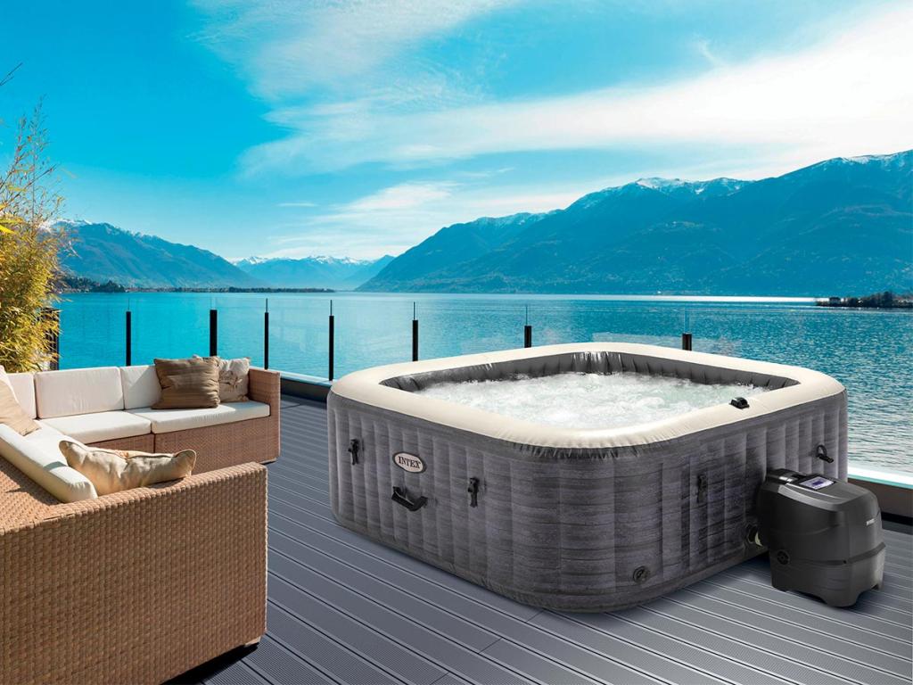 Homelumiere spa gonflable Homelumiere Ardoise carré Bulles 6 places Homelumiere d'entretien