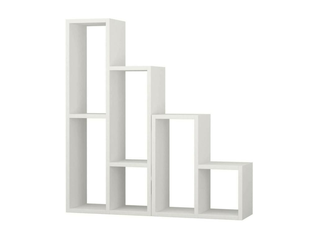 Bibliothèque Homelumiere Etagère de bureau Porte-livre mobile Librairie 84x20h89 cm Blanc