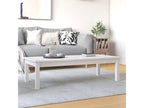 Table basse Blanc 110x50x30 cm Bois massif de pin