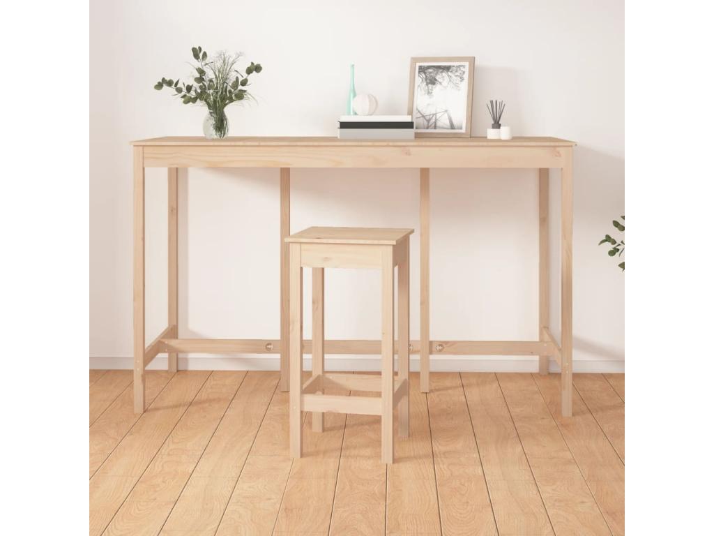 Table de bar 180x80x110 cm Bois massif de pin