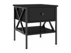 Tables de chevet 2 pcs noir 40x42x45 cm bois d'ingénierie