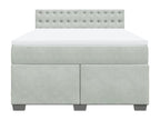 Sommier à Homelumiere de lit et matelas Gris clair 160x200cm Velours