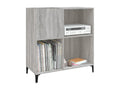 Armoire à disques Homelumiere gris 84.5x38x89 cm bois d'ingénierie