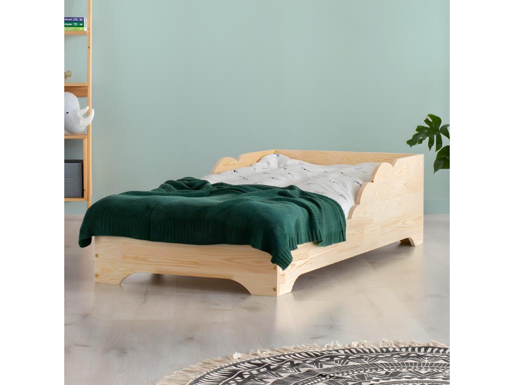 Lit 90x190 sommier inclus Delimoa Bois 71058ZWMC