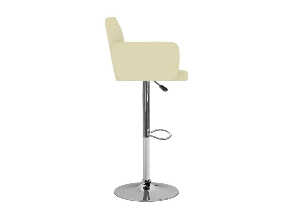 Tabourets de bar 2 pcs Crème Similicuir 13