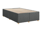 Sommier à Homelumiere de lit avec matelas gris foncé 120x190cm tissu