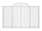 Paniers à gabions arqués 18 pièces 200x30x120/140 cm Fer renforcé