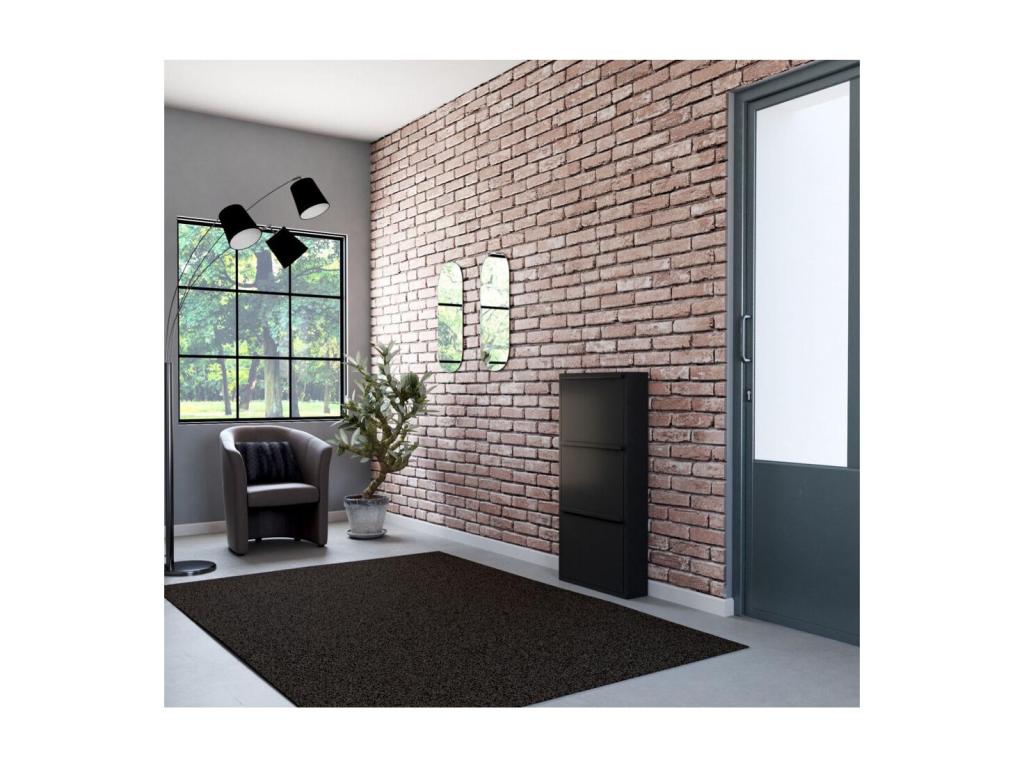 Meuble range chaussures en acier 3 abattants Homelumiere