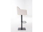 Tabouret de bar chaise métal crème 64x45x88 cm 10 0004695