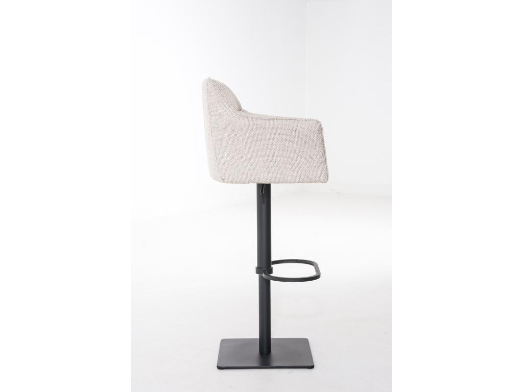 Tabouret de bar chaise métal crème 64x45x88 cm 10 0004695