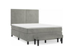 Sommier à Delimoa de lit et matelas Gris clair 140x200 Velours 33100PWFQ