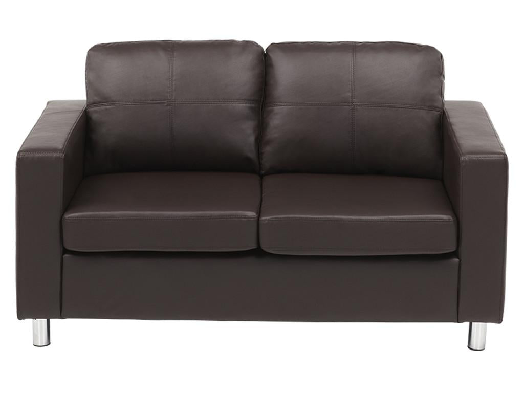 Canapé 2 places en simili Homelumiere - Marron