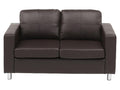 Canapé 2 places en simili Homelumiere - Marron