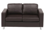 Canapé 2 places en simili Homelumiere - Marron