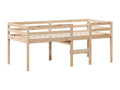 Lit haut sans matelas 90x190 cm bois de pin massif