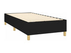 Lit à sommier tapissier et matelas Noir 80x200 cm Tissu