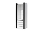 Vitrine petit modèle Homelumiere blanche et noire avec LED – 72x185x45 cm