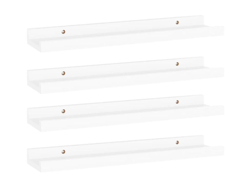 Etagères murales 4 pcs Blanc 40x9x3