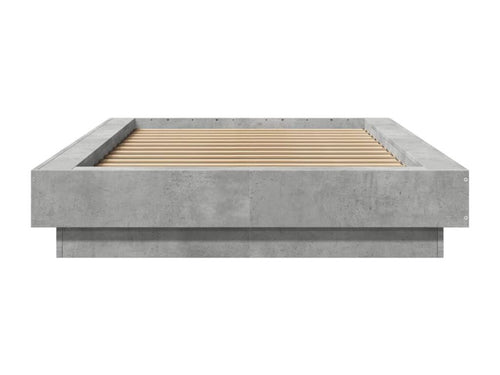 Cadre de lit gris béton 100x200 bois d'ingénierie