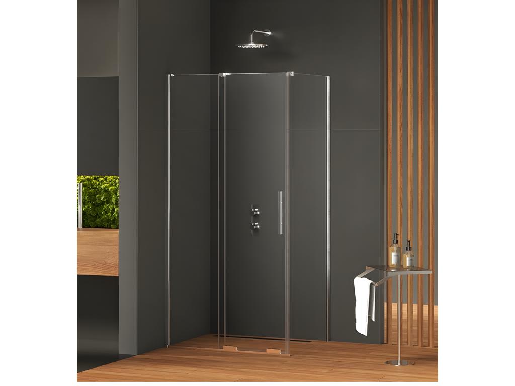 Cabine de douche 160x120cm coulissante Homelumiere acces de face