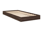 Cadre de lit chêne marron 90x200 bois d'ingénierie