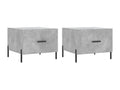 Tables basses 2 pièces gris béton 50x50x40 cm bois d'ingénierie