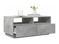 Table basse avec Homelumiereères LED gris béton 90x49x40 cm