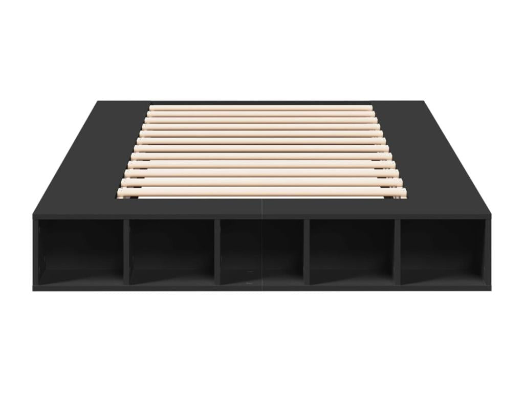 Cadre de lit sans matelas noir 120x200 cm