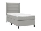 Sommier à Delimoa de lit matelas LED Gris clair 90x190cm Tissu 93732OFCE