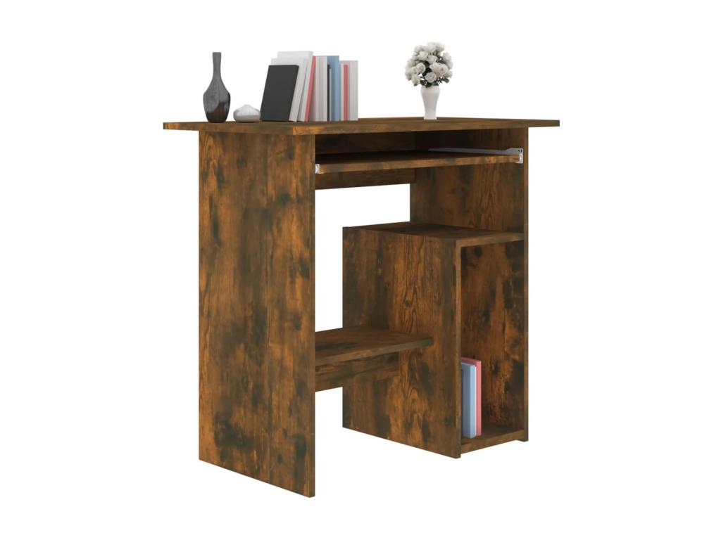 Bureau Chêne fumé 80x45x74 cm Bois d'ingénierie