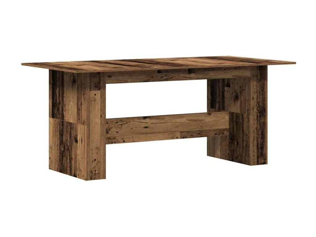 Table à manger vieux bois 180x90x76 cm bois d'ingénierie