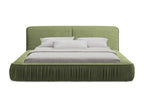 Lit rembourré avec rangement 178x238 - en Chenille - vert - Homelumiere