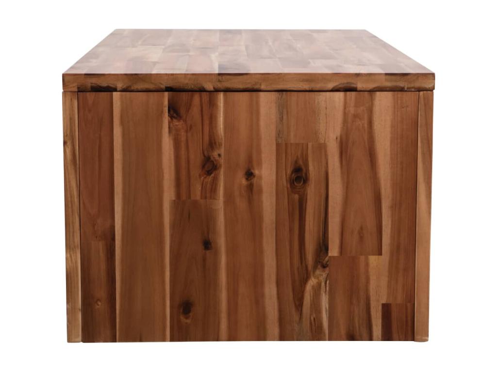Table basse Bois d'Homelumière massif 90x50x37,5 cm
