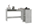 Bureau d'angle en forme de L Gris Béton Bois d'ingénierie
