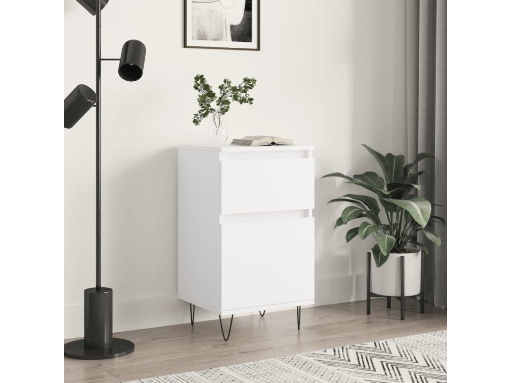 Buffet blanc 40x35x70 cm bois d'ingénierie 44081RQOK