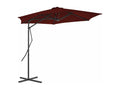 Parasol d'extérieur avec mât en acier Rouge bordeaux 300x230 cm