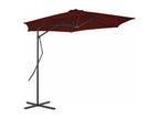 Parasol d'extérieur avec mât en acier Rouge bordeaux 300x230 cm