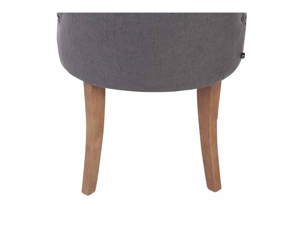 Lot de 2 Chaise salle à manger - Tissu / Bois - Gris foncé - Delimoa 44052VWPS