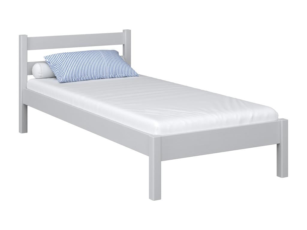 Lit simple en bois N01 Gris 80x200