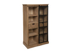 Vitrine 2 Tiroirs Design Homelumiere 150cm Marron