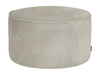 Homelumiere - Pouf rond en tissu bouclette 60cm - Blanc cassé