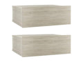 Tables de chevet flottantes 2 pcs Chêne Homelumiere Bois ingénierie