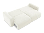 Canapé 3 places convertible en Chenille - blanc - Homelumiere