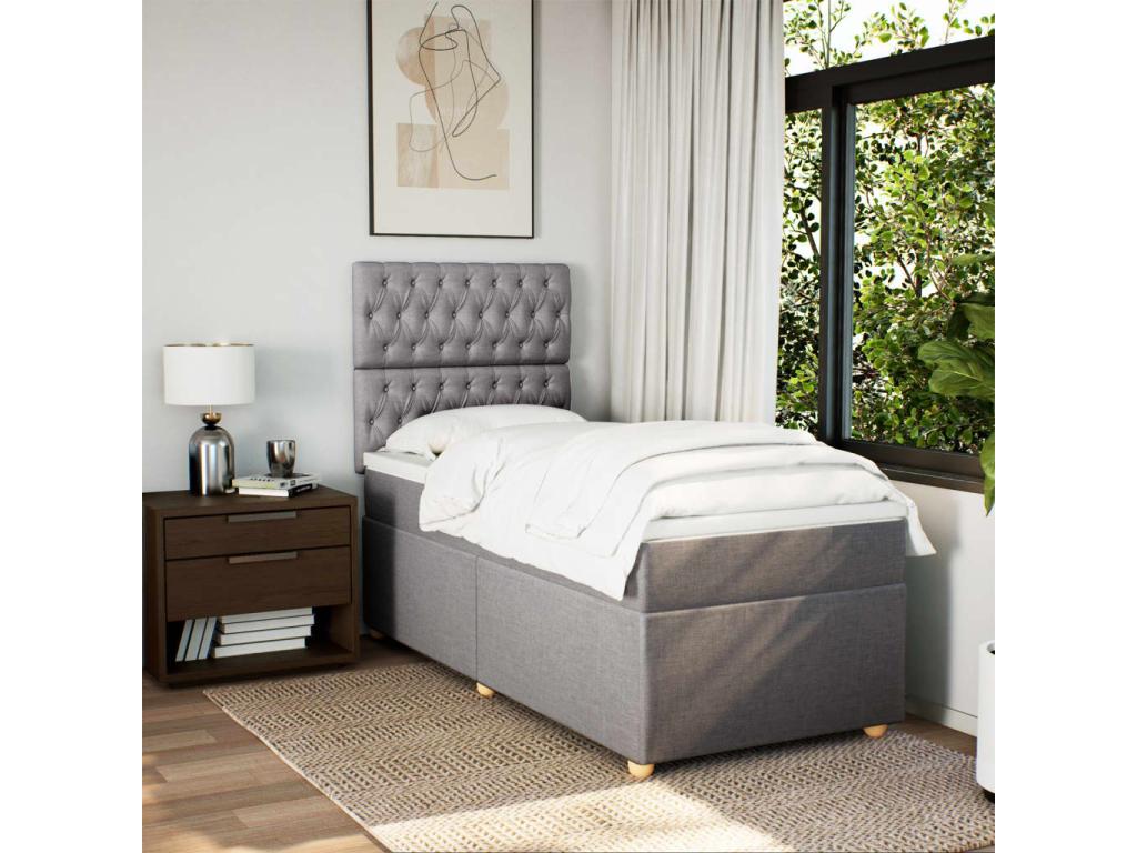 Sommier à Homelumiere de lit avec matelas Homelumiere 100x200 cm Tissu