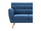 Canapé à 3 places revêtement en tissu 172x70x82 cm bleu