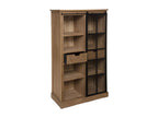 Vitrine 2 Tiroirs Design Homelumiere 150cm Marron