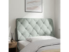 Coussin de tête de lit gris clair 100 cm velours